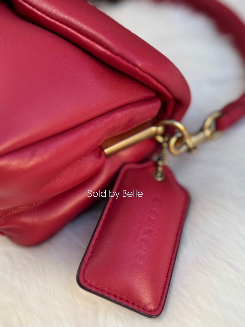 NWT Coach Red Apple Pillow Tabby 26 Purse - Picture 4 of 5